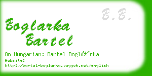 boglarka bartel business card